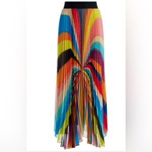 ✨Alice + Olivia Pomelo Stripe Pleated Skirt NWT